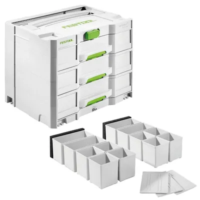 Пластмасов куфар Festool за инструменти 395х295х315 мм, бял, SYS 4 TL