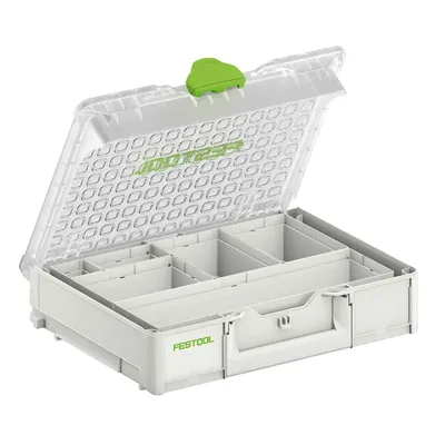 Пластмасов куфар Festool за инструменти 396x296x89 мм, 20 кг, бял, SYS3 ORG M 89 6xESB