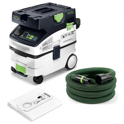 Прахосмукачка Festool за сухо и мокро почистване 1200 W, 230 V, 3700 л/мин, 15 л, клас L, Cleantec CTL MIDI I