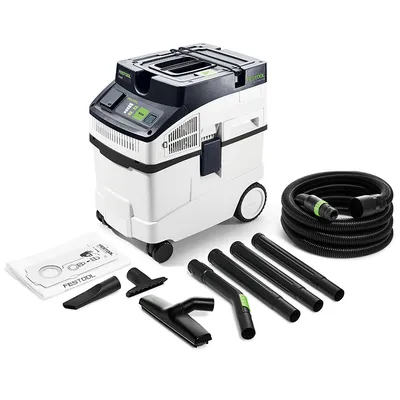 Прахосмукачка Festool за сухо и мокро почистване 1200 W, 230 V, 3700 л/мин, 25 л, Cleantec CT 25-Set
