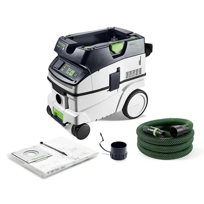 Прахосмукачка Festool за сухо и мокро почистване  1200 W, 230 V, 3900 л/мин, 26 л, клас H, Cleantec CTH 26 EI