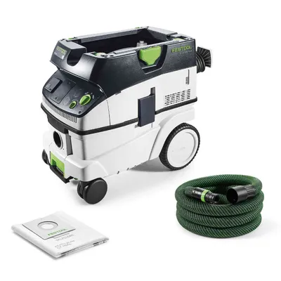 Прахосмукачка Festool за сухо и мокро почистване 1200 W, 230 V, 3900 л/мин, 26 л, клас L, Cleantec CTL 26 E