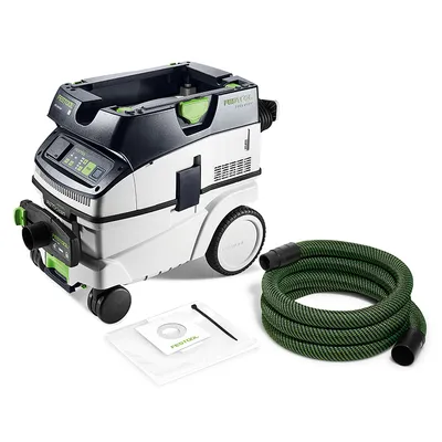 Прахосмукачка Festool за сухо и мокро почистване 1200 W, 230 V, 3900 л/мин, 26 л, клас L, Cleantec CTL 26 EI AC-RENOFIX
