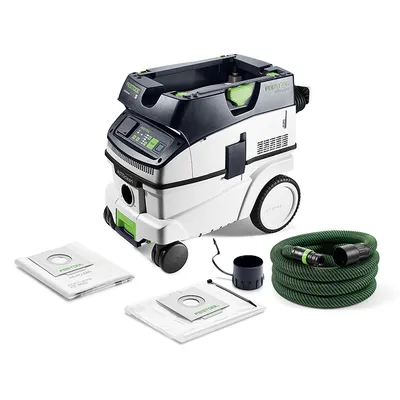 Прахосмукачка Festool за сухо и мокро почистване  1200 W, 230 V, 3900 л/мин, 26 л, клас M, Cleantec CTM 26 EI AC