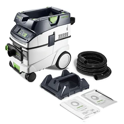 Прахосмукачка Festool за сухо и мокро почистване 1200 W, 230 V, 3900 л/мин, 36 л, клас M, Cleantec CTM 36 EI AC-PLANEX