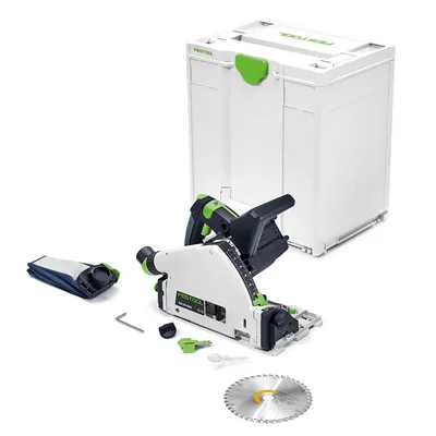 Ръчен потапящ се циркуляр Festool акумулаторен без батерия и зарядно, 18 V, ф 160 мм, 3500-5200 об./мин, TSC 55 KEB-Basic