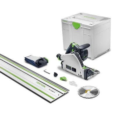 Ръчен потапящ се циркуляр Festool акумулаторен с шина без батерия и зарядно, 18 V, ф 160 мм, 3500-5200 об./мин, TSC 55 KSEB-Basic-FS