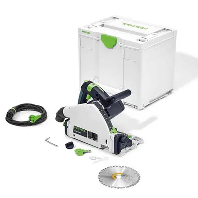 Ръчен потапящ се циркуляр Festool електрически  1200 W, ф 160 мм, 2000-5800 об./мин, TS 55 FEBQ-Plus