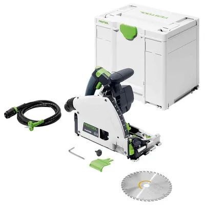 Ръчен потапящ се циркуляр Festool електрически  1500 W, ф 168 мм, 3000-6800 об./мин, TS 60 KEBQ-Plus
