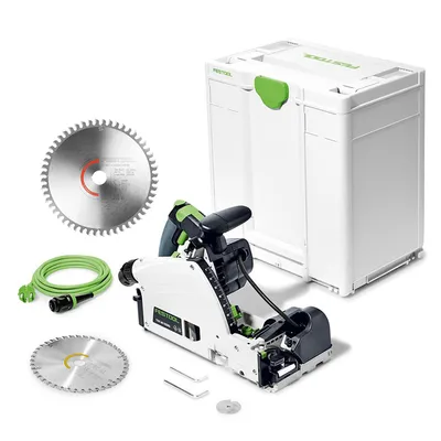 Ръчен потапящ се циркуляр Festool електрически с подрезвач 1500 W, ф 168 мм, 3000-6800 об./мин, TSV 60 KEBQ-Plus Master Edition
