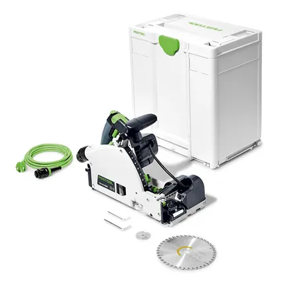 Ръчен потапящ се циркуляр Festool електрически с подрезвач 1500 W, ф 168 мм, 3000-6800 об./мин, TSV 60 KEBQ-Plus