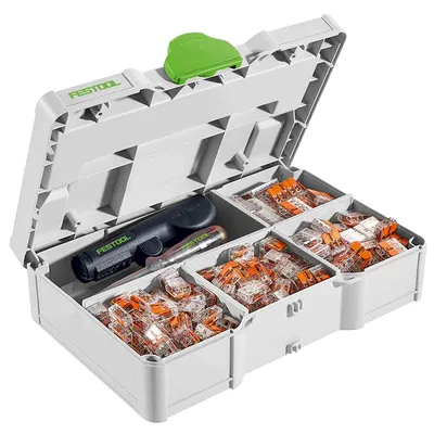 Разклонителна клема Festool комплект 175 бр.  прозрачна, 2, 3, 5 гнезда, SYS3 S 76-WAGO-Set