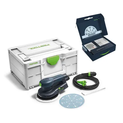 Електрически орбитален шлайф Festool с плавно регулиране 400 W, ф 150 мм, 6000-10 000 об./мин, ETS EC 150/5 GR-Set P