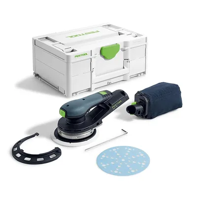 Акумулаторен орбитален шлайф Festool с плавно регулиране без батерия и зарядно, 150 мм, 18 V, 6000-10 000 об./мин, ETSC 2 150-Basic