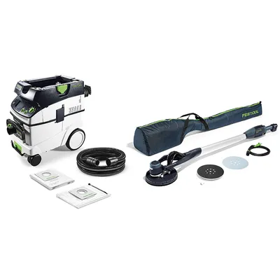 Електрически шлайф / жираф за стени и тавани Festool комплект с прахосмукачка CTL 36 400 W, ф 215 мм, ф 225 мм, 400-920 об./мин, Planex LHS-E 225/CTL36-Set