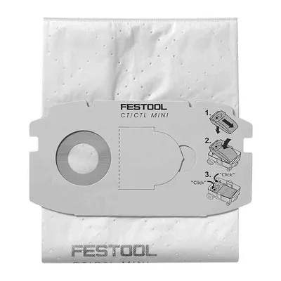 Торбичка Festool филтърна за прахосмукачка  15 л, хартия, FIS-CT MINI, SC FIS-CT MINI/5