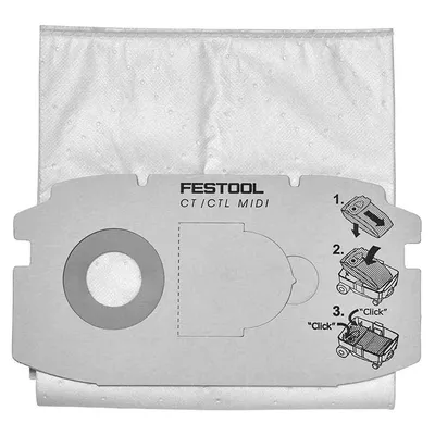 Торбичка Festool филтърна за прахосмукачка  15 л, хартия, FIS-CTL MIDI, SC FIS-CT MIDI/5