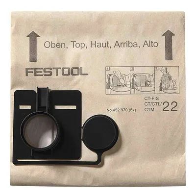 Торбичка Festool филтърна за прахосмукачка 22 л, хартия, FIS-CT 22, FIS-CT 22/5