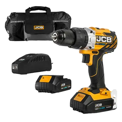 Акумулаторен винтоверт JCB ударен   с 2 батерии и зарядно, 18 V, 2 Ah, 65 Nm, 2-13 мм, 18BLCD-2-E