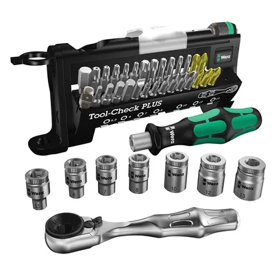 Гедоре комплект Wera вложки с тресчотка и накрайници 39 бр., 5.5-13 мм х 1/4", Tool-Check Plus