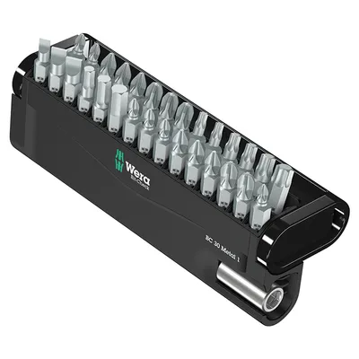 Комплект битове Wera PH/PZ/SB/TX/SW с магнитен държач 1/4", 30 бр., Bit-Check 30 Metal 1