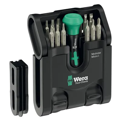 Комплект битове Wera PH/PZ/SB/TX/SW с магнитен държач  30 мм, 21 бр., Tool-Check Modular Micro 1