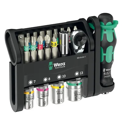 Комплект битове Wera с ръчни инструменти 21 бр., Tool-Check Modular 1