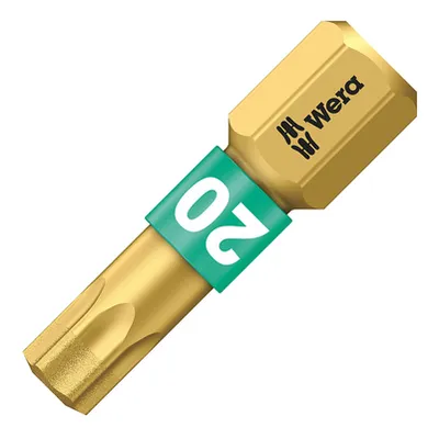 Накрайник бит TX Wera Torx торсионен, с покритие TX 20, 1/4'', 25 мм, 867/1 BDC