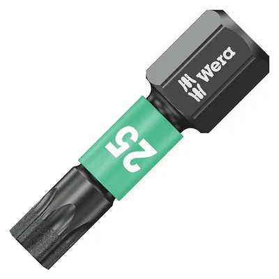 Накрайник бит TX Wera Torx торсионен, ударен, с покритие TX 25, 1/4", 25 мм, 867/1 IMP DC Impaktor