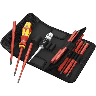 Комплект електротехнически отвертки Wera SB/PH/PZ/TX и фазомер  14 бр., Kraftform Kompakt VDE 60 iS/65 iS/67 iS/16