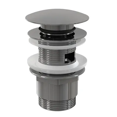 Витло за сифон на мивка Alca Plast с голяма тапа - click/clack, с преливник  ф 62 мм x 1 1/4", A390