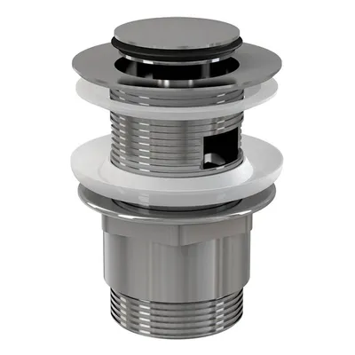 Витло за сифон на мивка Alca Plast с малка тапа - click/clack, с преливник  ф 62 мм х 1 1/4", A39