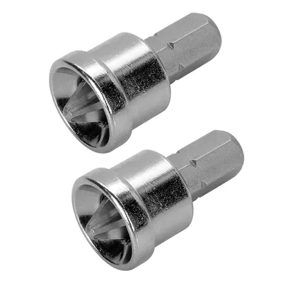 Държач на битове Wolfcraft с дълбочинен ограничител 2 бр., PH 2, 1/4", 25 мм