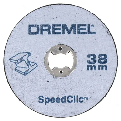 Диск карбофлексен за рязане Dremel на метал 3 бр., в к-кт с накрайник 38 мм, 2 бр., 0.75 мм, 22.2 мм, EZ SpeedClic SC406