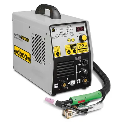 Електрожен Deca инверторен TIG и MMA 200 DC A, 230 V, 1-5 мм, 4 м, аргон, MASTROTIG 218 DC LAB