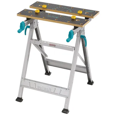 Многофункционална работна маса Wolfcraft със стеги  300-450х645х800 мм, 180 кг, Master 200