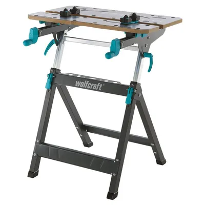 Многофункционална работна маса Wolfcraft със стеги 680x700x950 мм, 125 кг, Master 750 Ergo