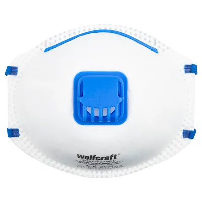 Маска Wolfcraft противопрахова тип мида с клапа 15 броя FFP2 V NR D