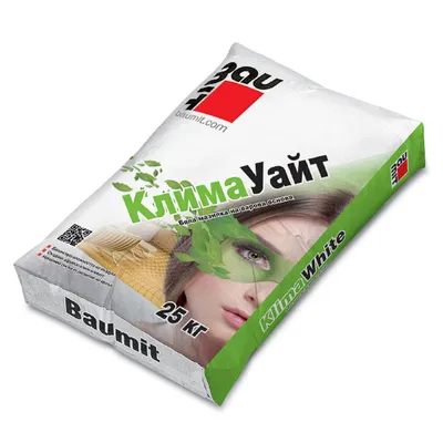 Мазилка Baumit варо-циментова  25 кг, бяла, KlimaWhite