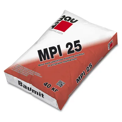 Мазилка Baumit варо-циментова  25 кг, сива, MPI 25
