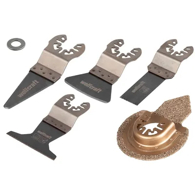 Нож за многофункционален осцилатор Wolfcraft комплект Quick, 5 бр., Pro