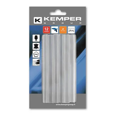 Патрон за топло лепене Kemper за декорация  12 мм, 100 мм, прозрачен, 12 бр., 1765