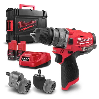 Акумулаторен винтоверт Milwaukee ударен с 2 батерии и зарядно, 12 V, 2 Ah, 37 Nm, 1.5-13 мм, M12 FPDXKIT-202X