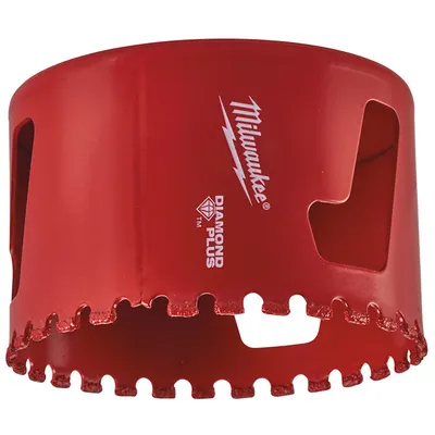 Боркорона за керамика и гранитогрес Milwaukee с диамантена посипка с резба 5/8" x 18 68 мм, Diamond Plus