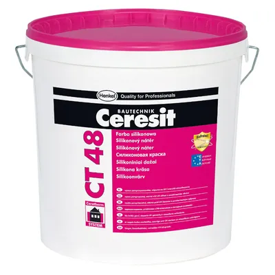 Фасадна боя Henkel силиконова  3.5 л, цвят по заявка, Ceresit CT 48