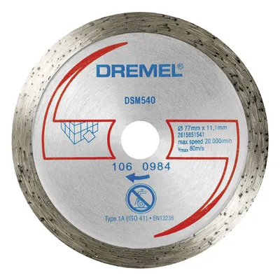 Диск диамантен за сухо рязане Dremel на керамика, теракот и фаянс  77 мм, 11.1 мм, 2 мм