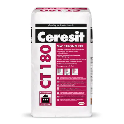 Лепило Henkel циментова шпакловка за полистирол и вата 25 кг, сиво, Ceresit CT 180