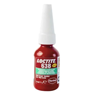 Лепило за метални детайли Henkel анаеробно високотемпературно 10 мл, Loctite 638