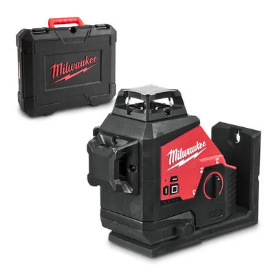 Линеен лазерен нивелир Milwaukee с 3 лъча 38 м, 100 м, 0.3 мм/м, M12 3PL-0C