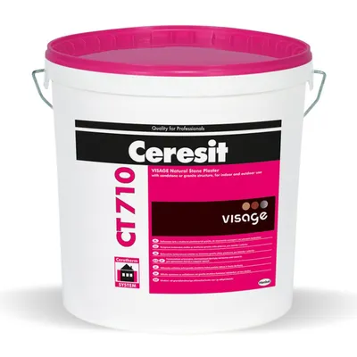 Мазилка Henkel декоративна фасадна база 7 кг, Ceresit CT 710 Visage